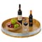 Vintiquewise Large Barrel Head Decorative Storage Serving Tray QI003765.L - alternate 1